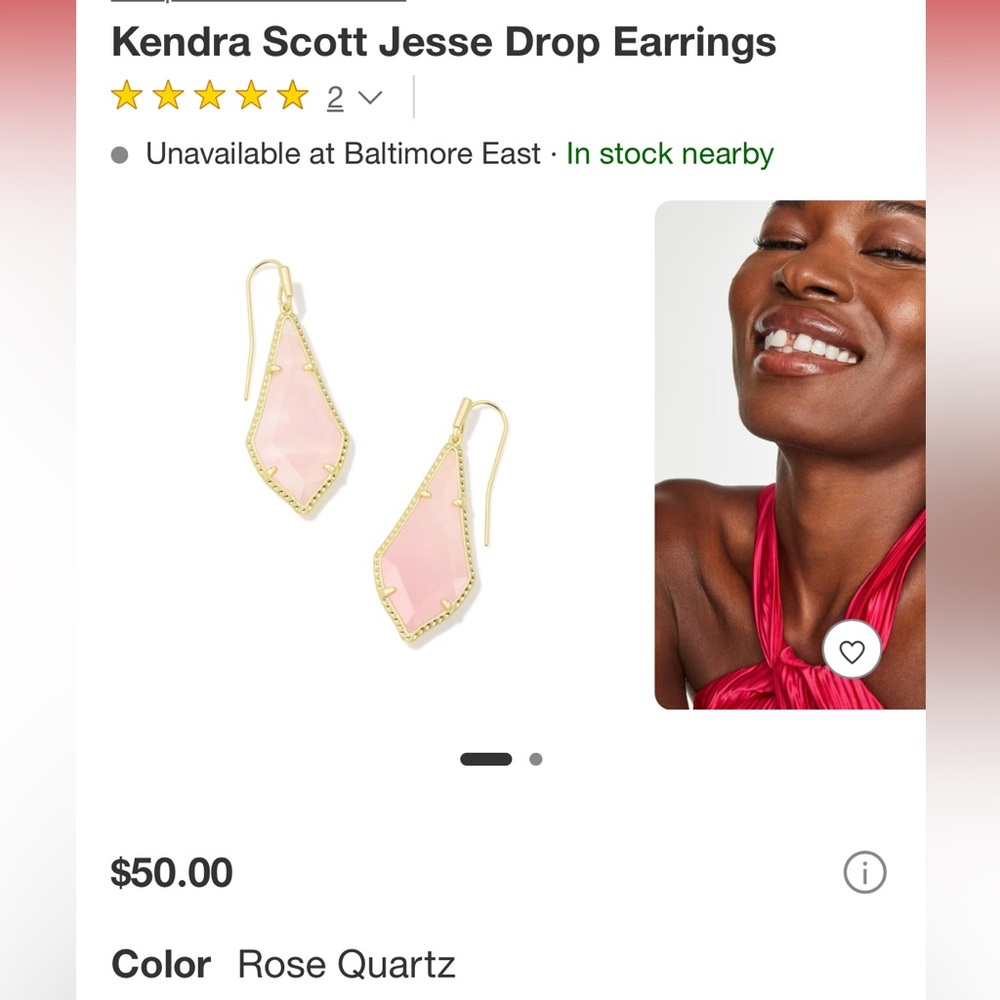 Kendra Scott Geometric Earrings in Blush and Gold